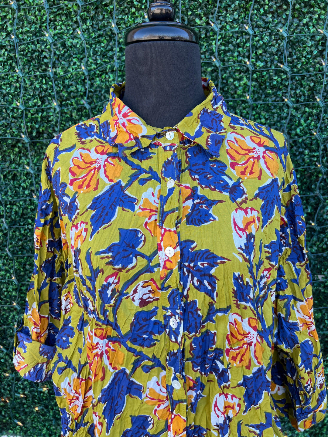 Chartreuse JIJI Button Down Dress dressaddict brand tres chic boutique