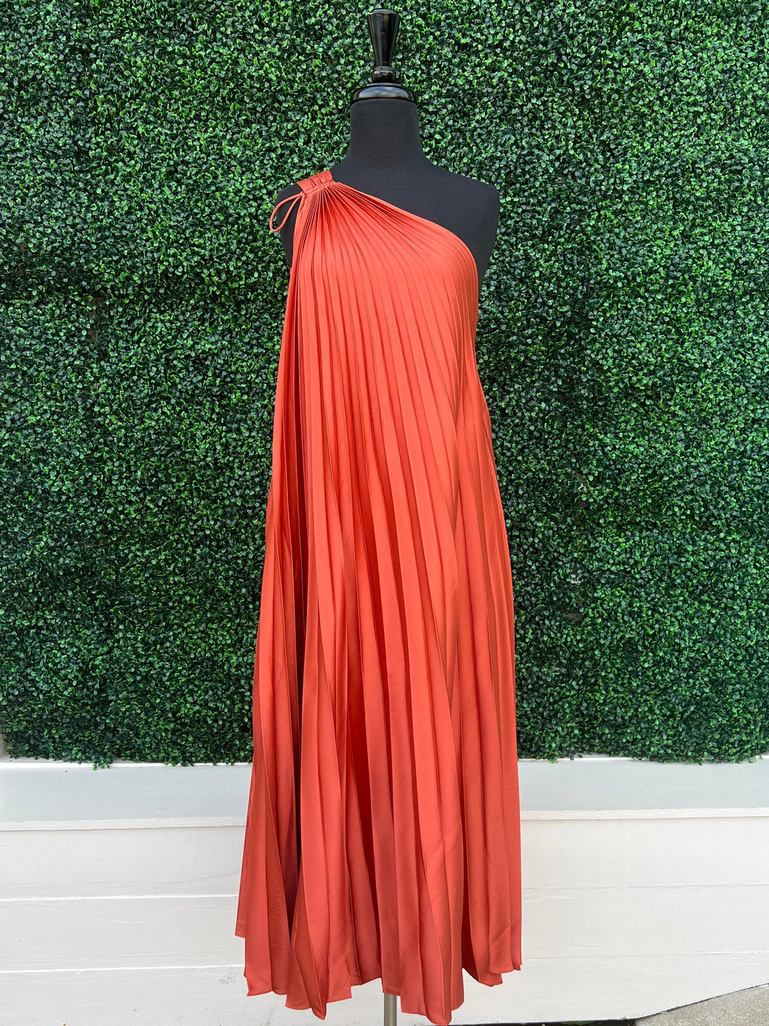 silky pleated maxi greek goddess dress