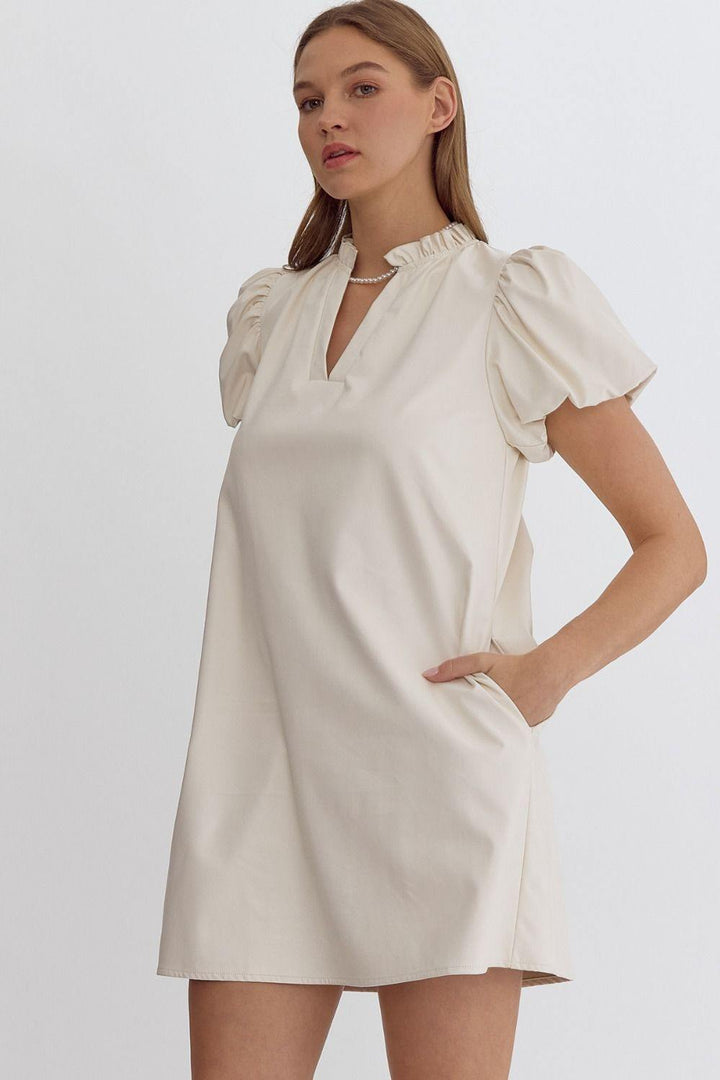 Vegan Leather Sheath Dress