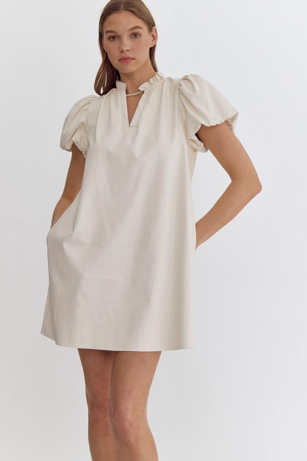 Vegan Leather Sheath Dress