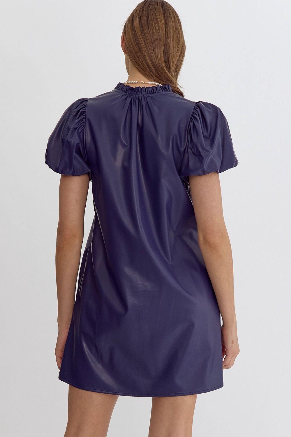 Vegan Leather Sheath Dress