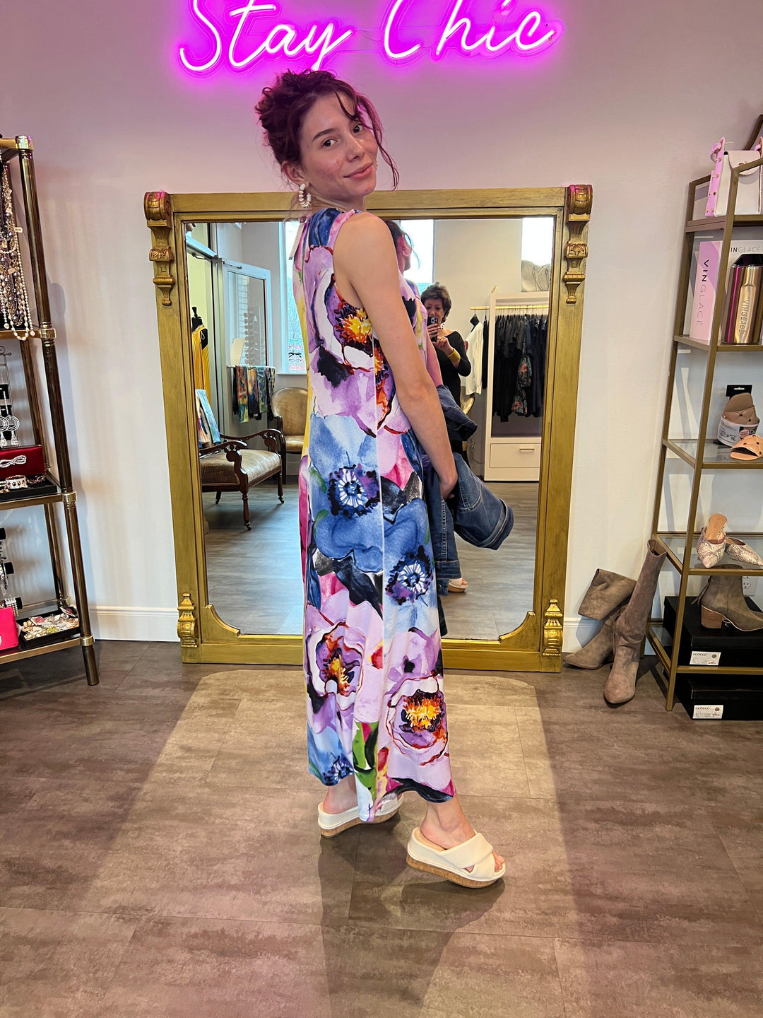 eva varro large floral maxi spring summer houston texas