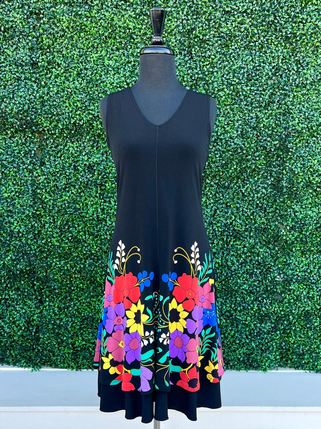 flirty floral reversible turnover black spring summer