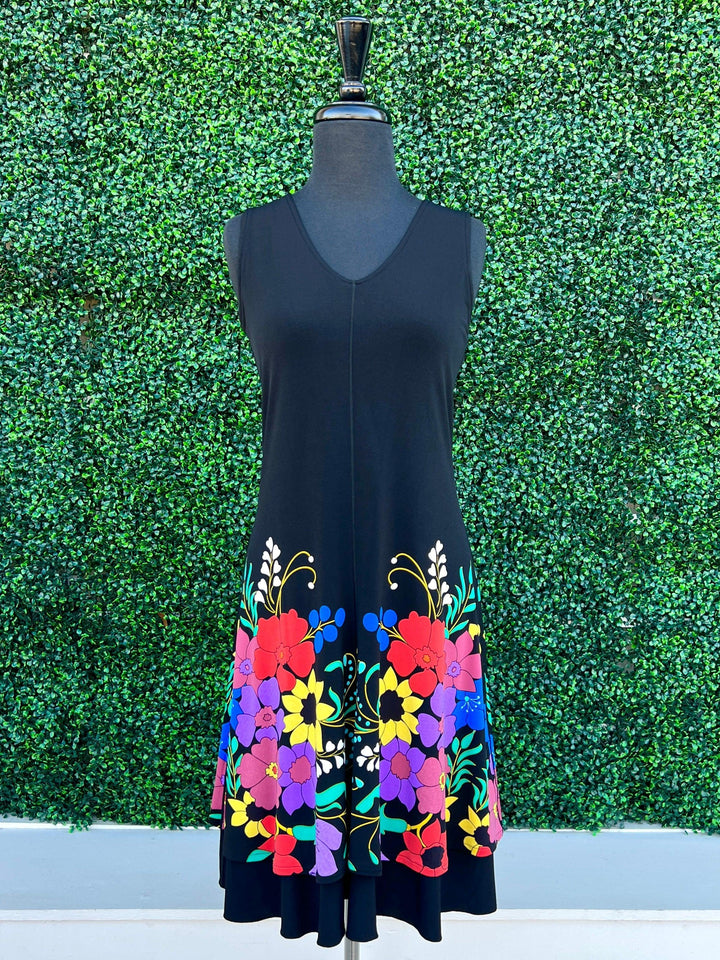 flirty floral reversible turnover black spring summer