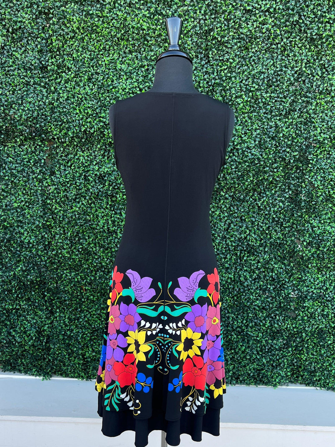 eva varro floral skater skirt turnover dress