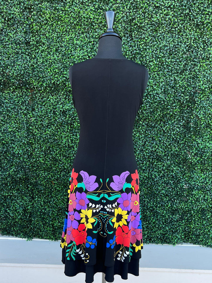 eva varro floral skater skirt turnover dress