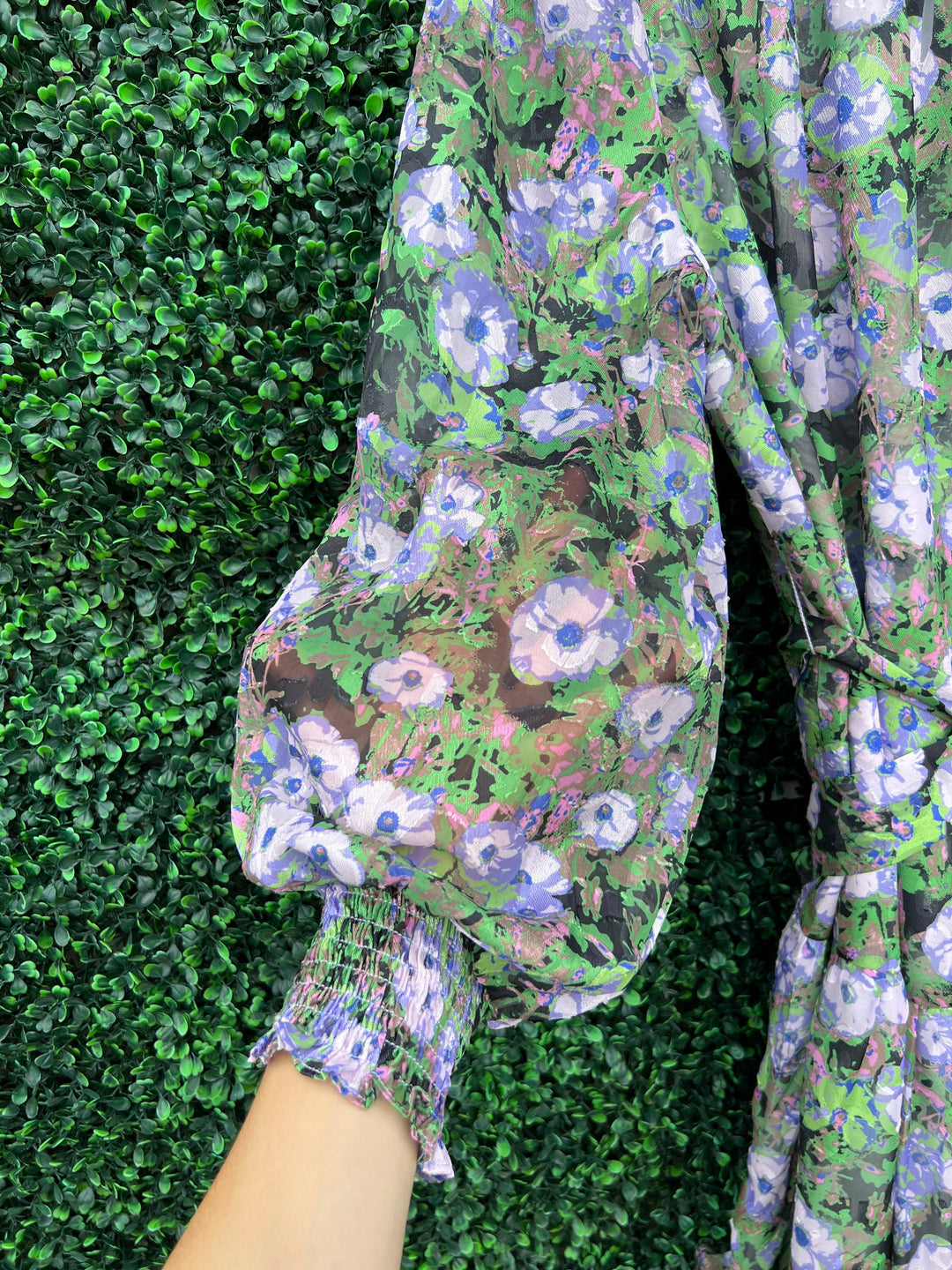 jade brand floral dress tres chic boutique purple holiday