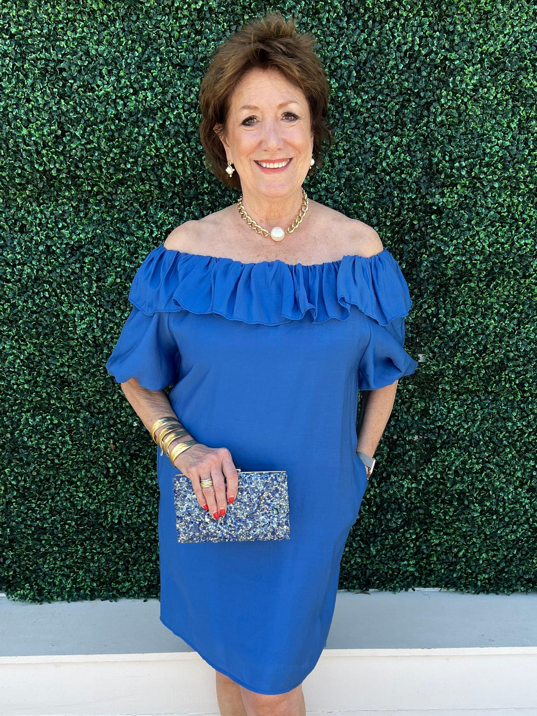 Deep Sea Ruffle Dress jade brand mermaid core womens boutique