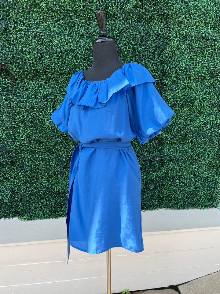 Deep Sea Ruffle Dress jade brand mermaid core womens boutique