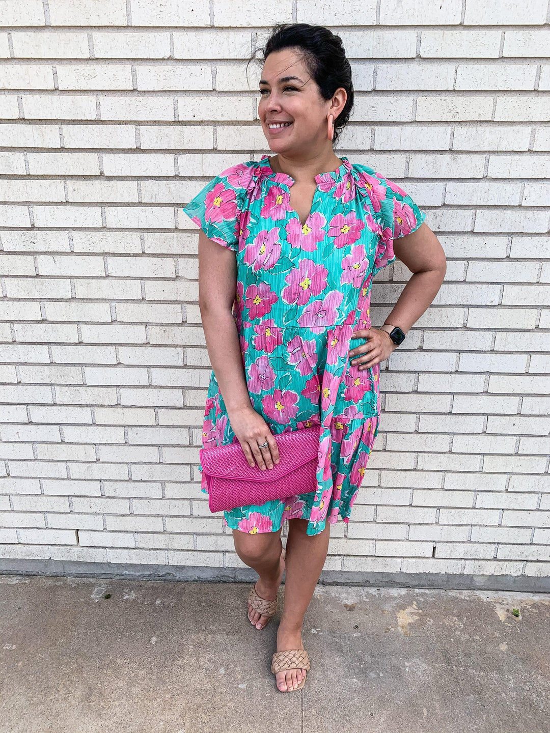 Maui Floral Flutter Dress - Très Chic