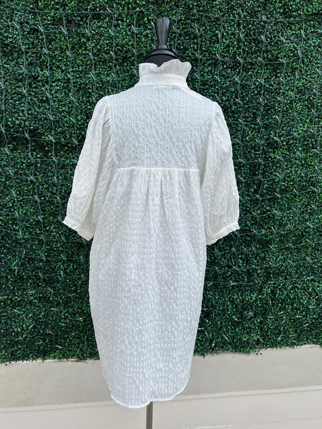 Stripe Puff Sleeve Dress