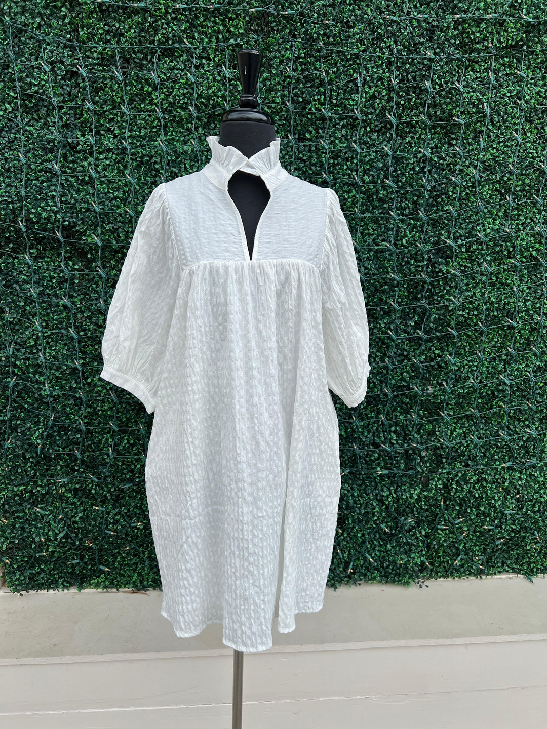 Stripe Puff Sleeve Dress