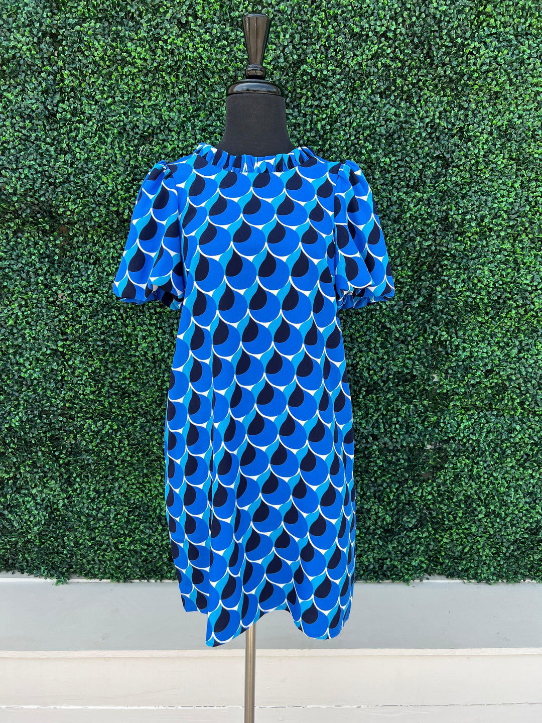Jade and joyjoy brand boutique tres chic houston blue dress with pockets