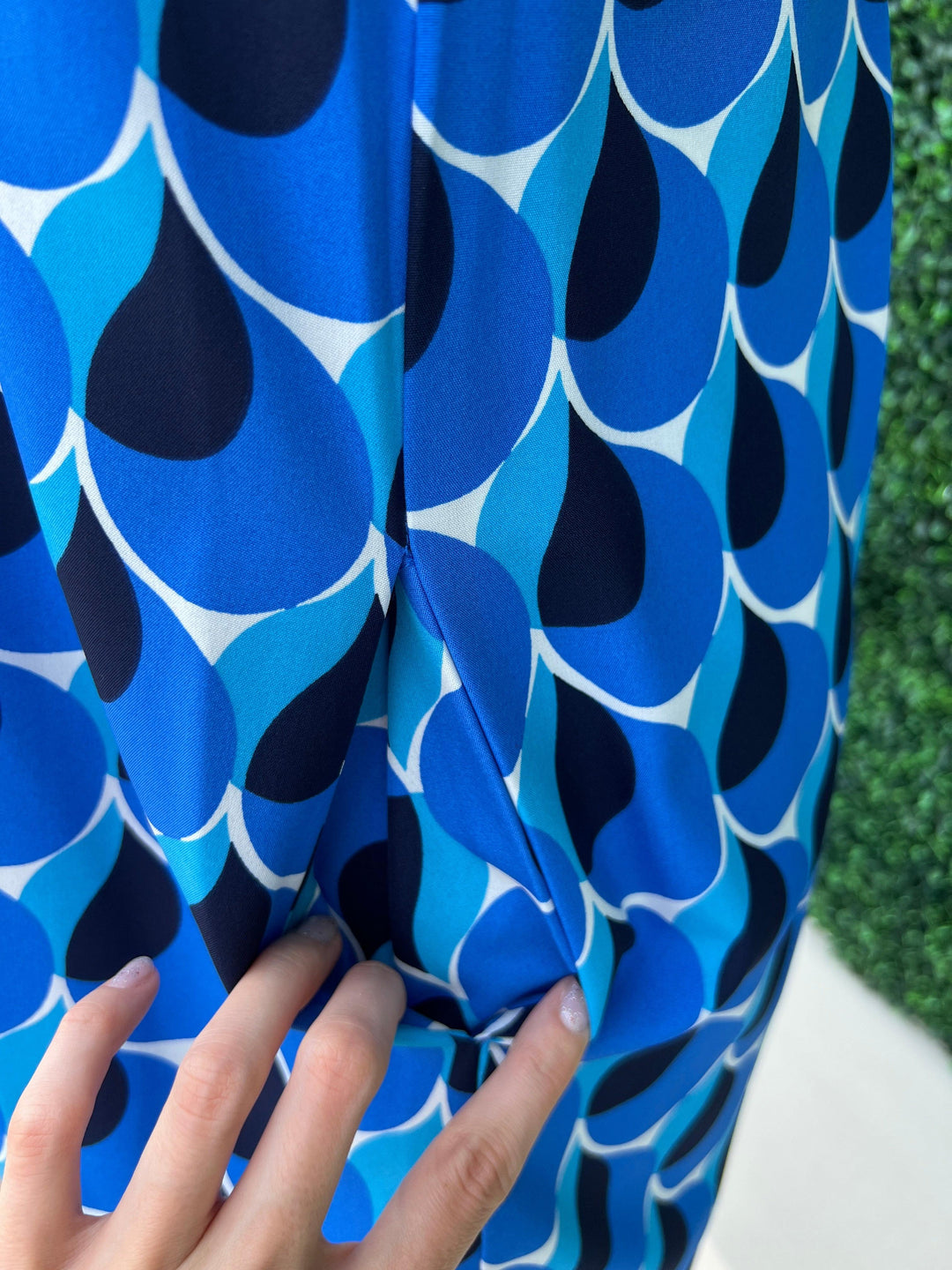 Jade and joyjoy brand boutique tres chic houston blue dress with pockets