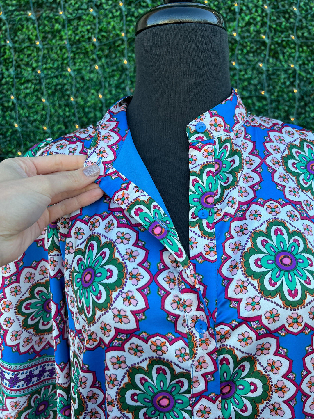 rich purple and green printed floral dress Jade brand best women&