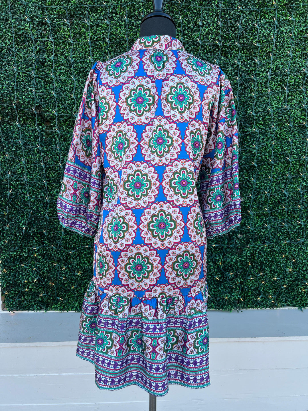 rich purple and green printed floral dress Jade brand best women&