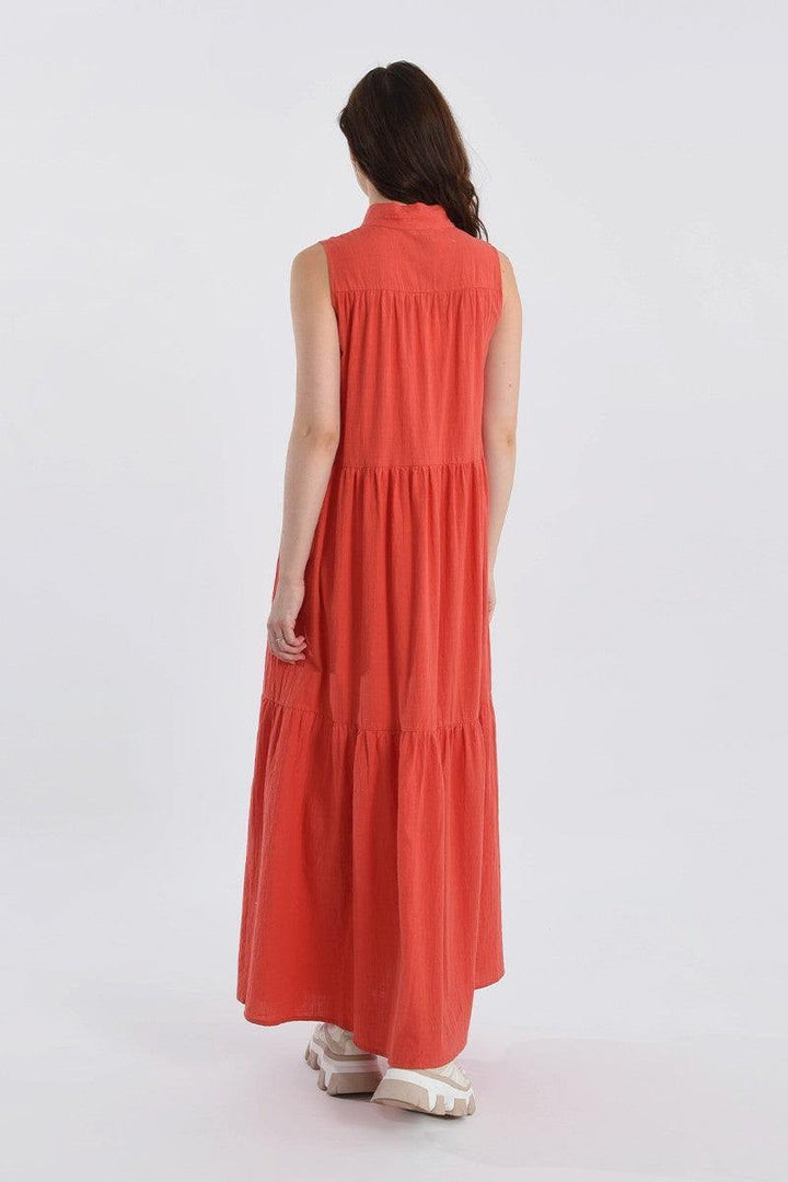 easy casual summer dress cotton long tres chic