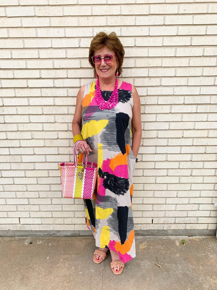 Graphic Linen Maxi - Très Chic