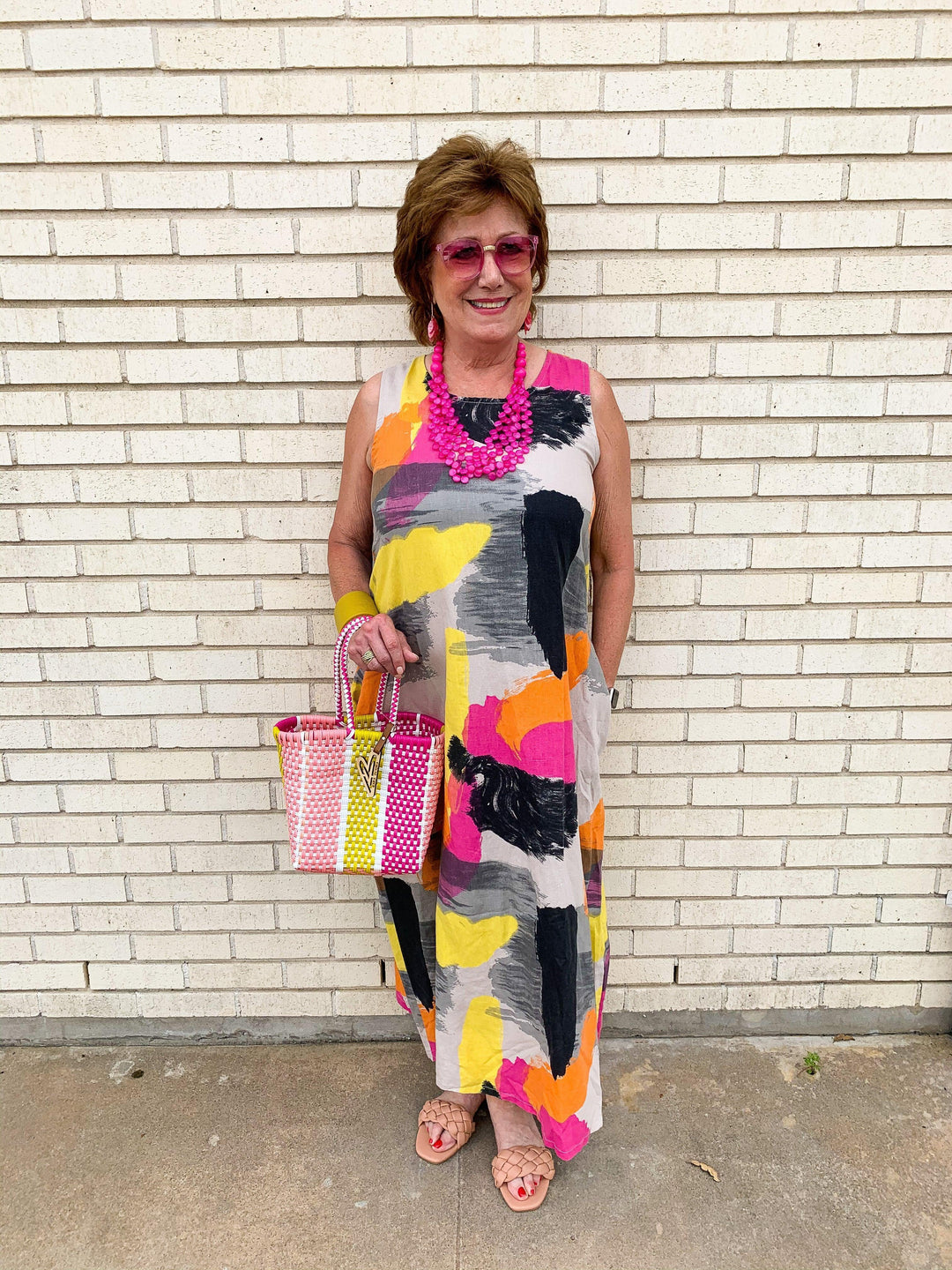 Graphic Linen Maxi - Très Chic