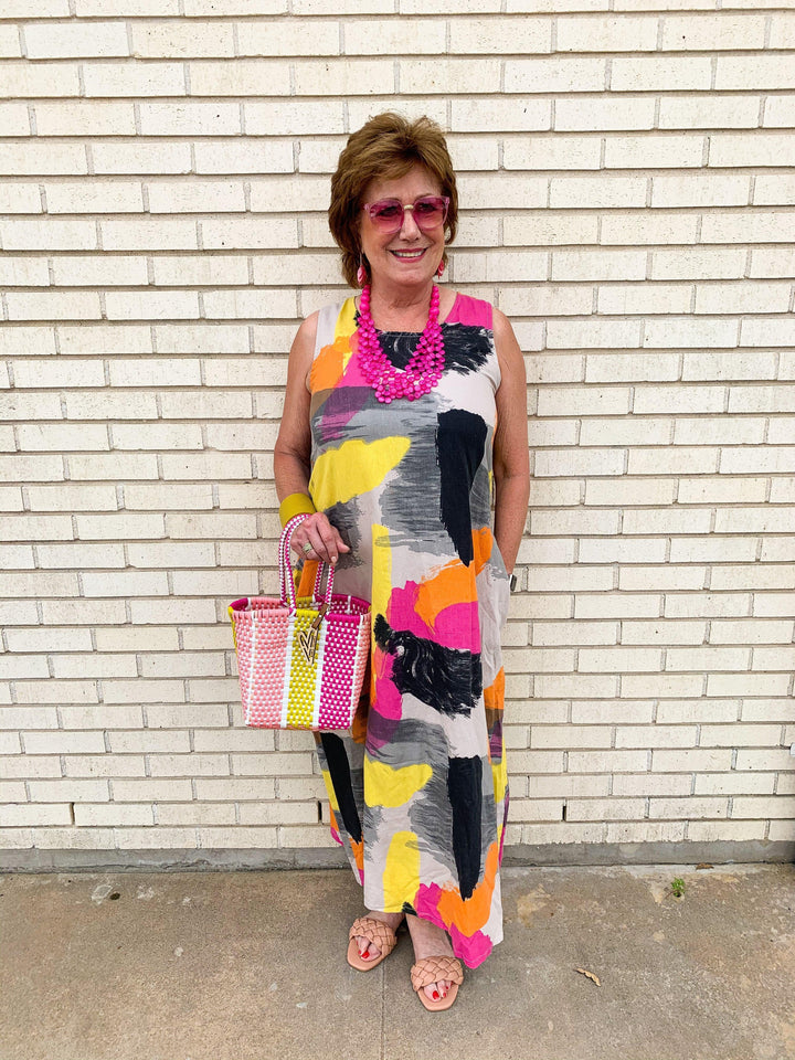 Graphic Linen Maxi - Très Chic