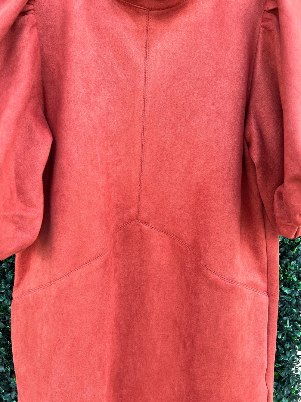 Burnt Orange Faux Suede Dress UT dress fall boutique online