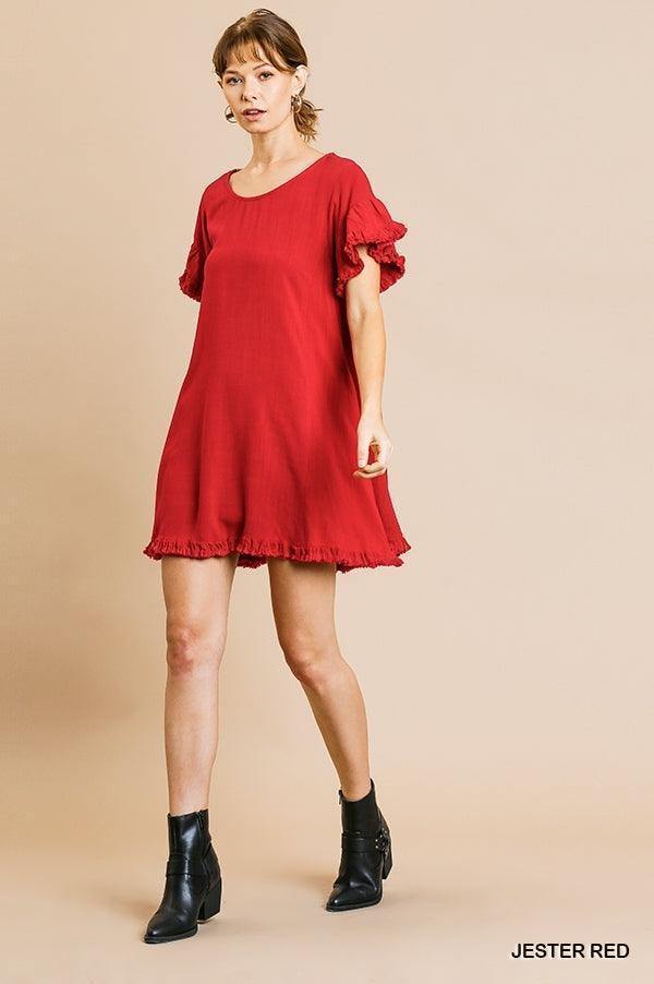Ruffle Fringe Dress - Tres Chic Houston