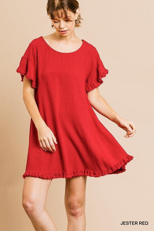 Ruffle Fringe Dress - Tres Chic Houston