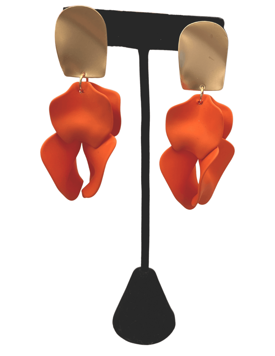 tres chic inexpensive colorful earrings boutique houston texas orange