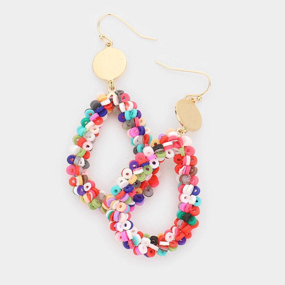 Heishi Teardrop Earrings (2 Colors) - Très Chic