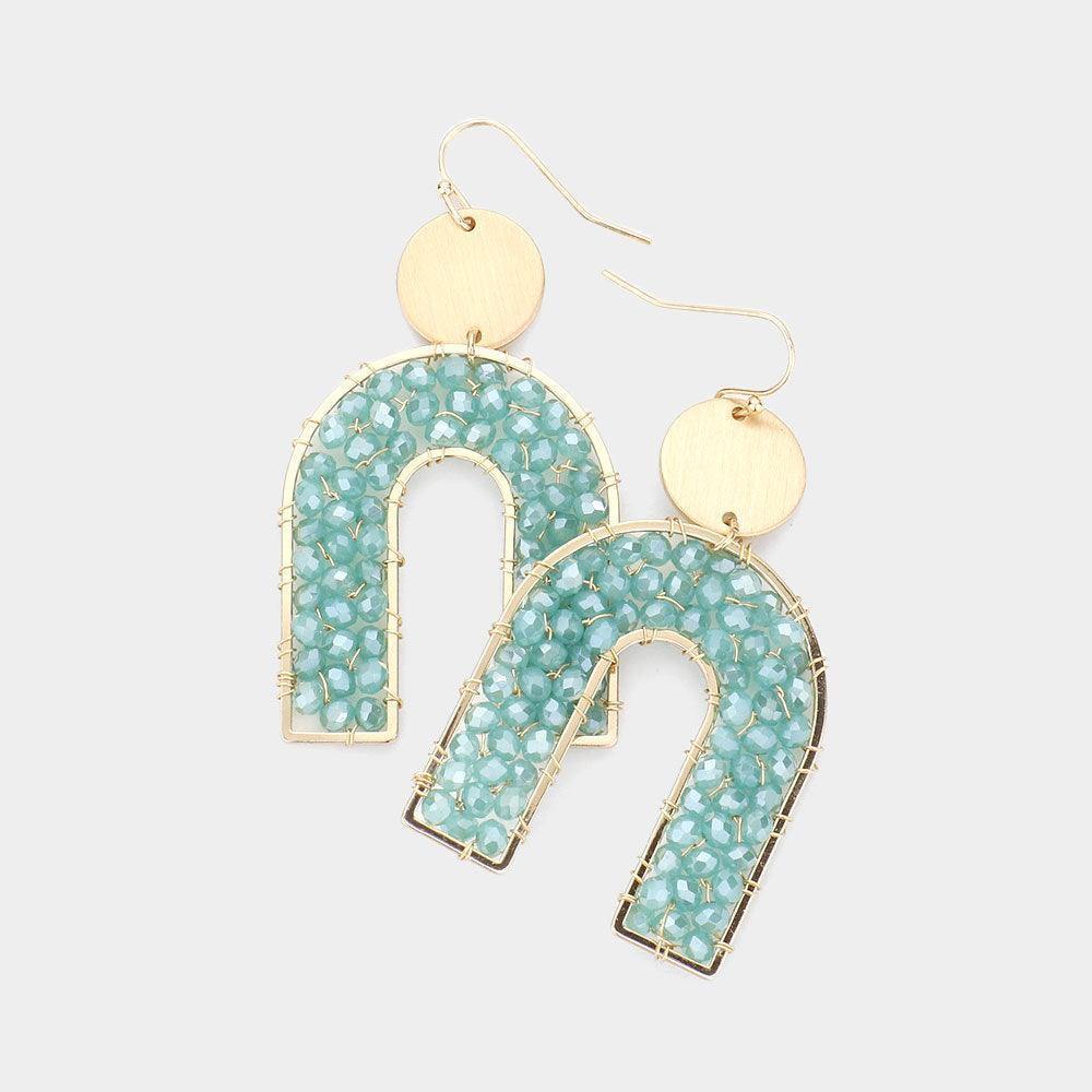Mint U Shaped Earrings - Très Chic