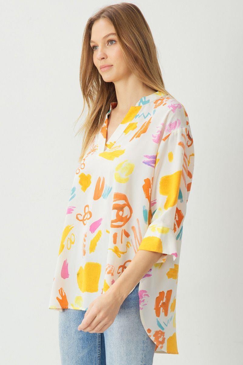 Finger Paint Hi-Lo Top