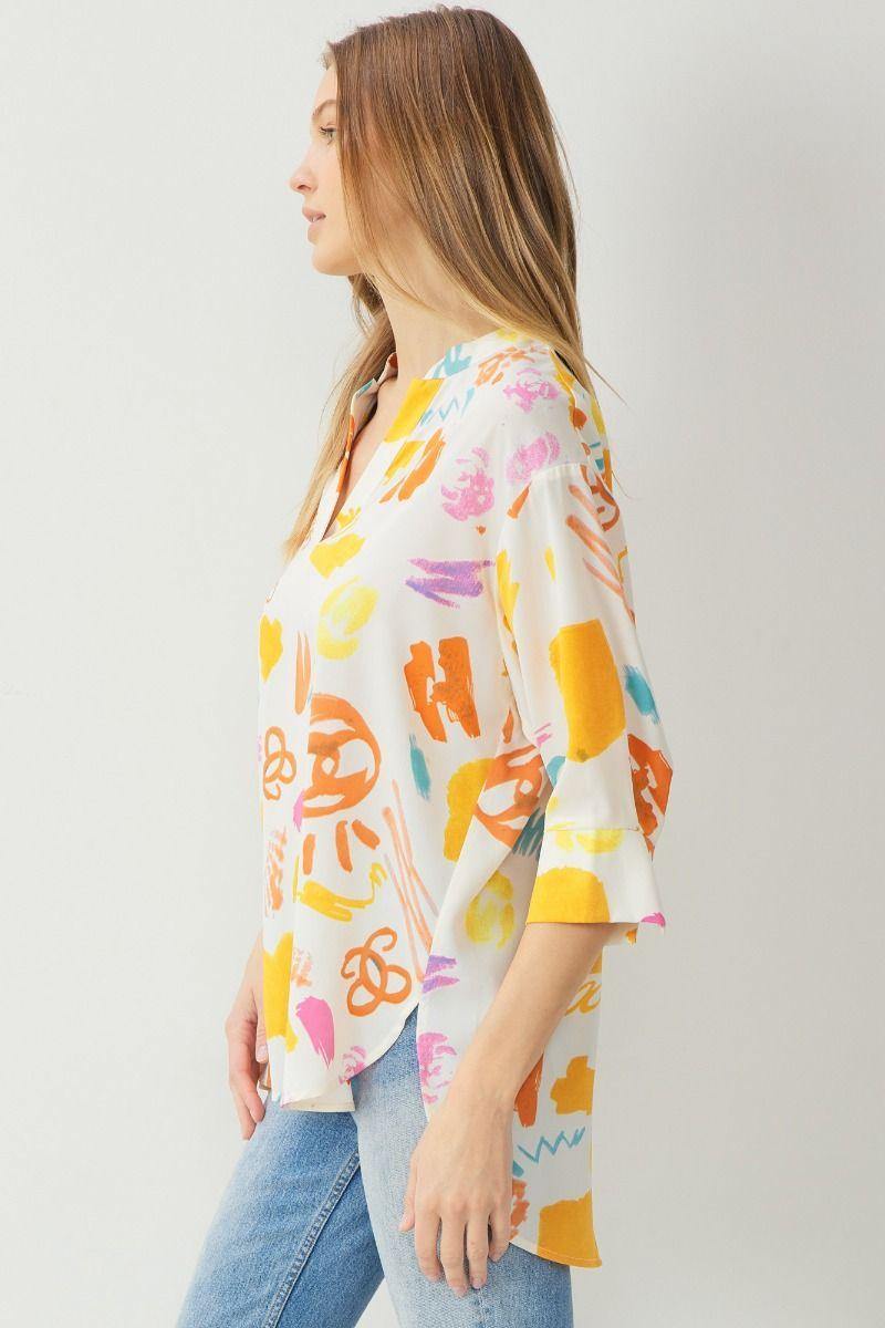 Finger Paint Hi-Lo Top