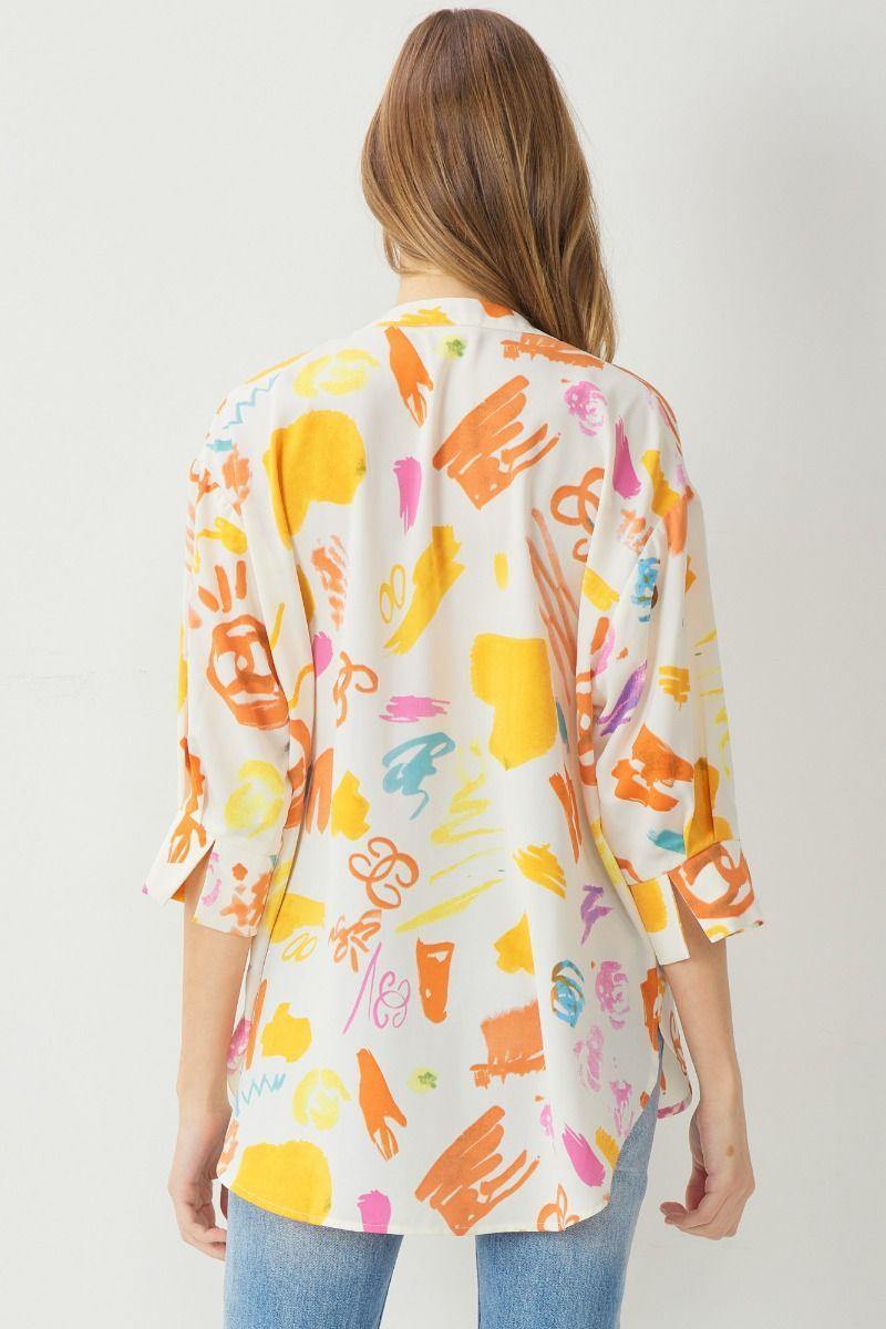 Finger Paint Hi-Lo Top