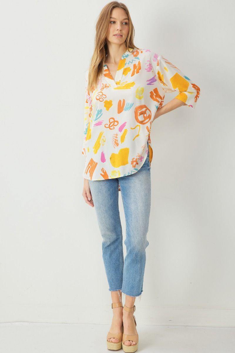 Finger Paint Hi-Lo Top