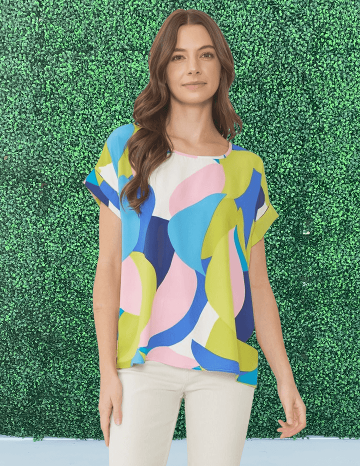 classic roll tab easy t shirt blouse