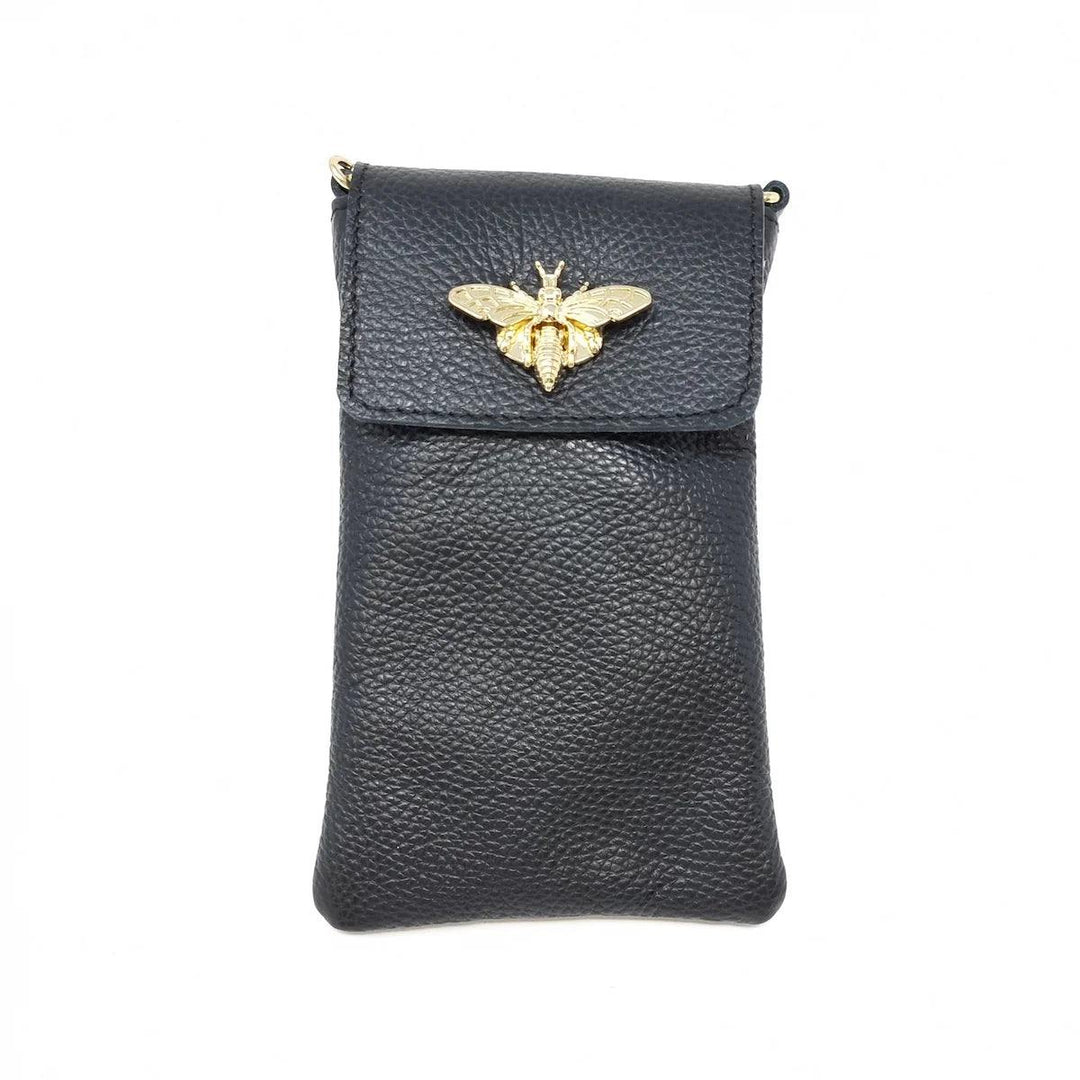 gift boutique near me for women leather phone bee bag black