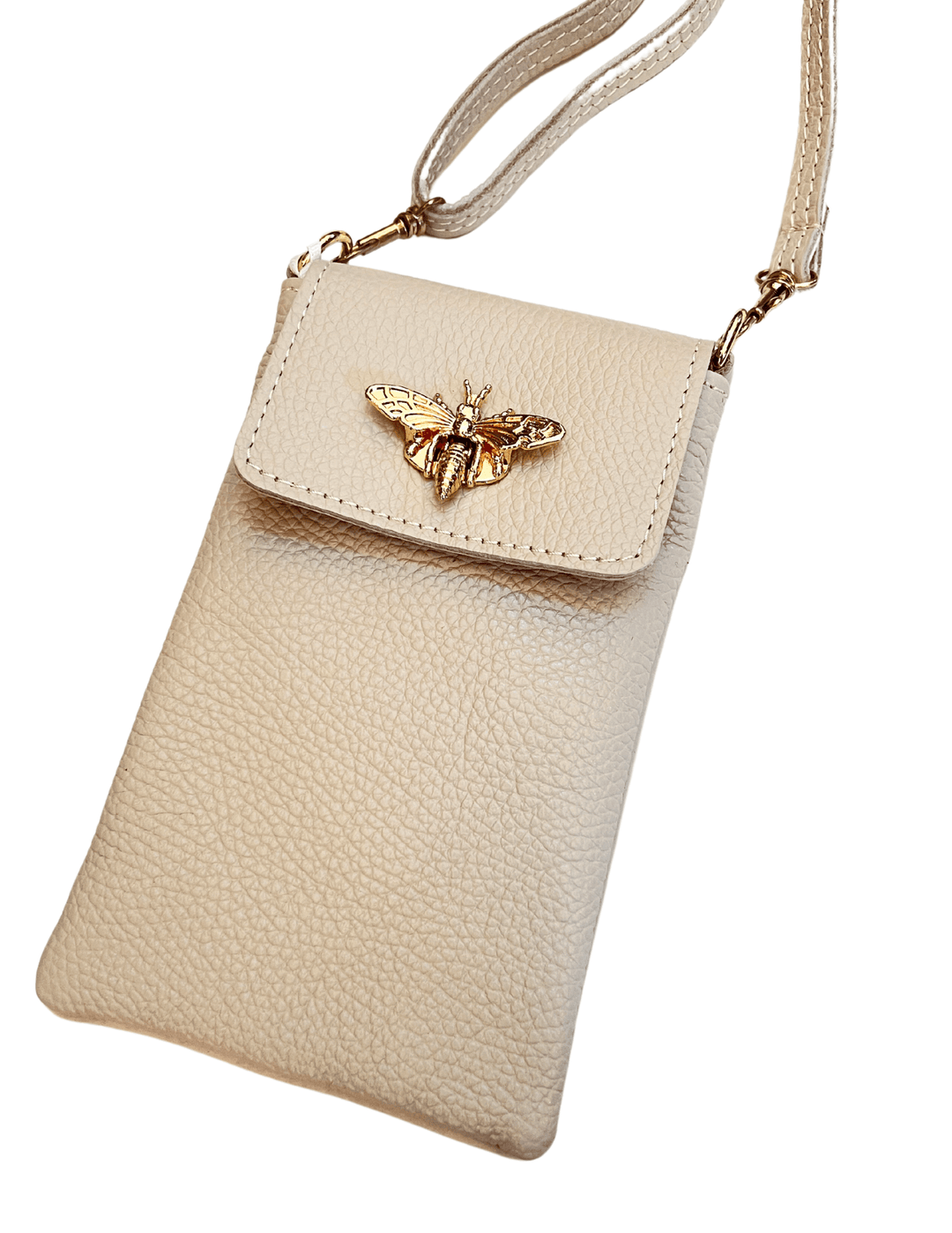gift boutique near me for women leather phone bee bag off white