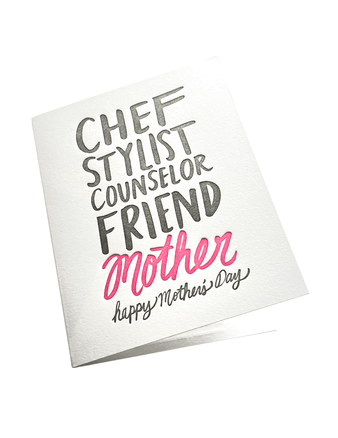 Pink mothers day gift card