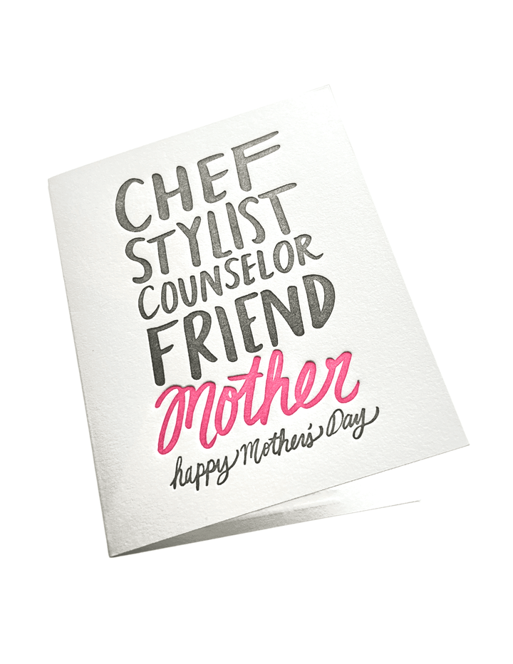 Pink mothers day gift card