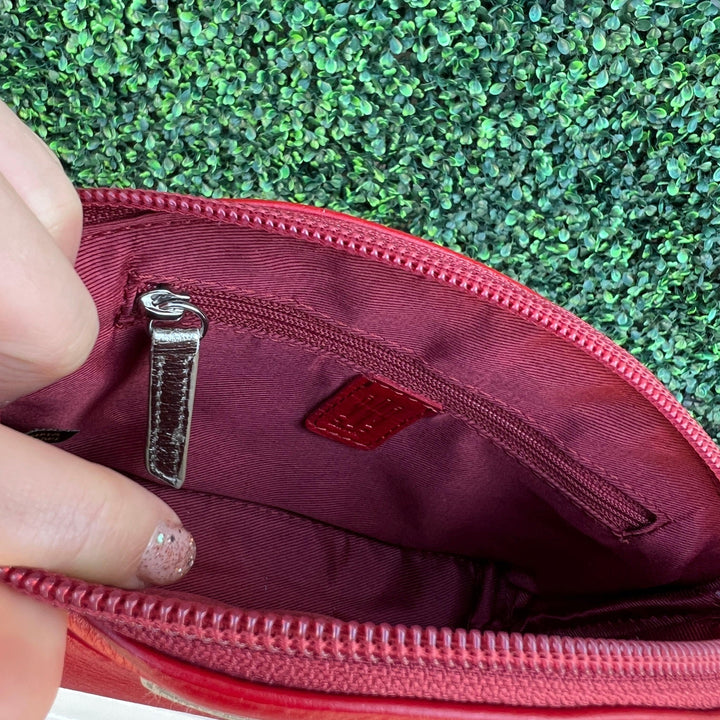 women's cosmetic case with lips leather gift boutique houston