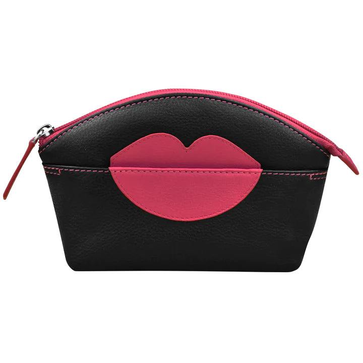 women's cosmetic case with lips leather gift boutique houston
