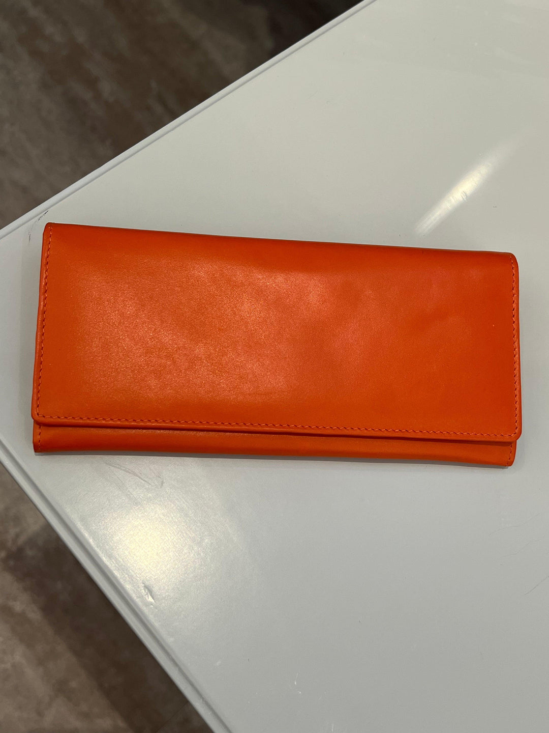 bright orange long wallet- houston women&