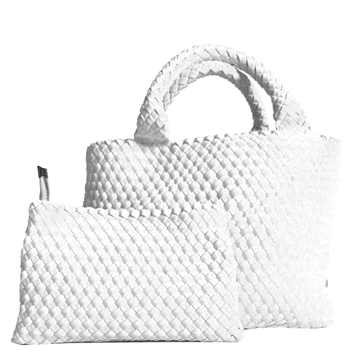 Woven Neoprene Tote- 2 Handle inexpensive white