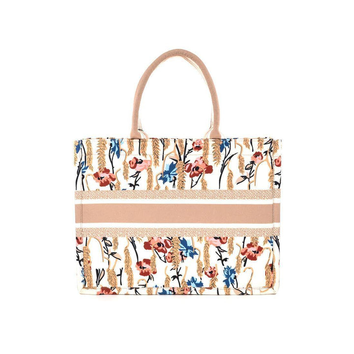 Floral Canvas Tote Bag - Très Chic
