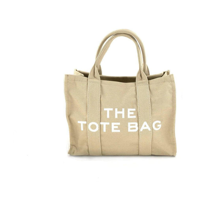 Khaki Canvas Tote Bag - Très Chic