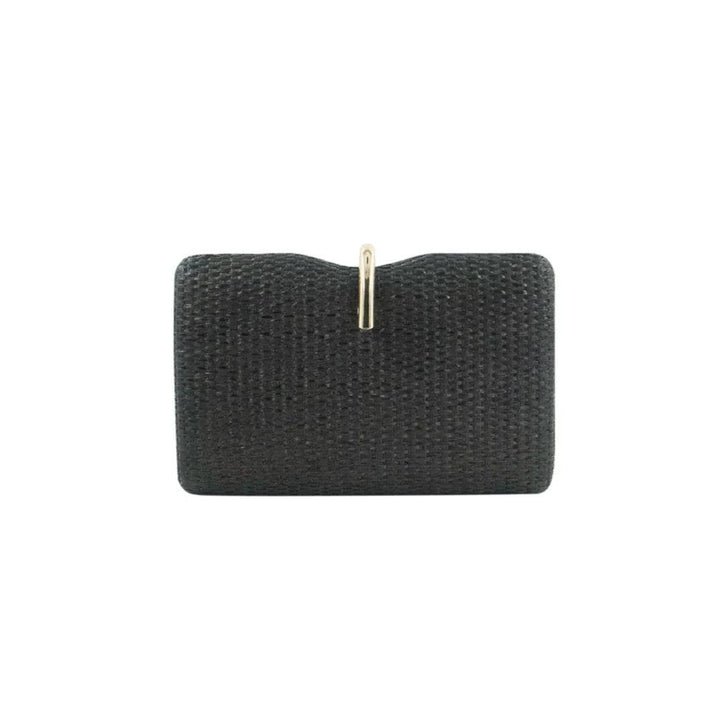 metallic straw gold clasp clutch cult gaia look alike