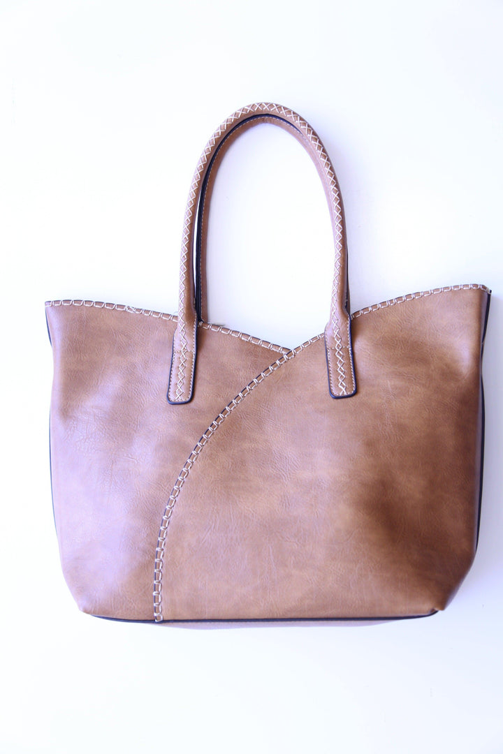 bee clasp handbag camel tote