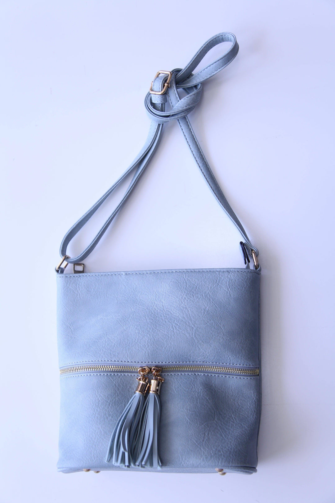 Dusty light blue crossbody purse from online women&
