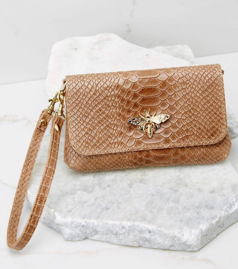 Italian Leather Reptile Bag - Très Chic