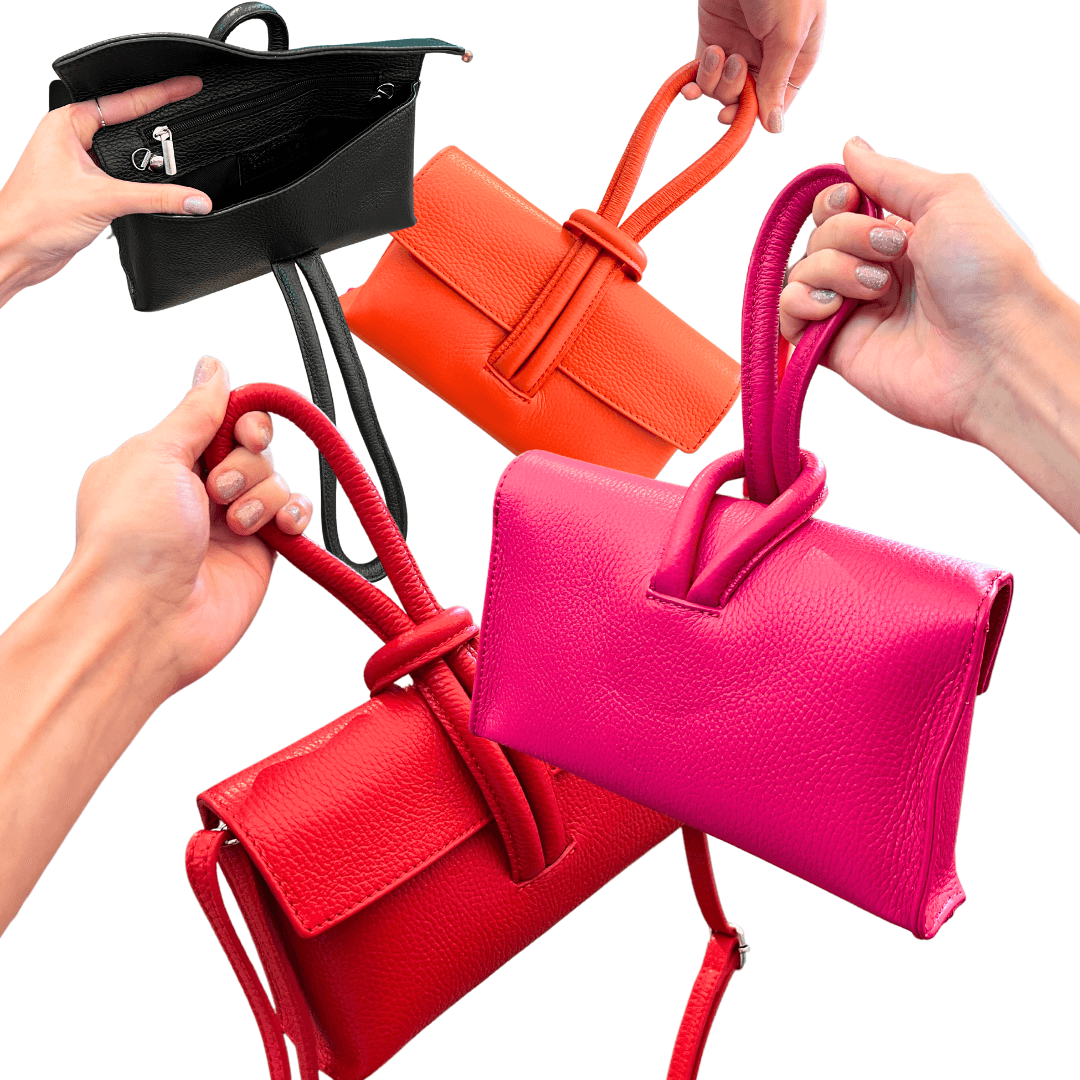 German Fuentes/NF Fashion Group leather coloful clutch tres chic womens gift boutique